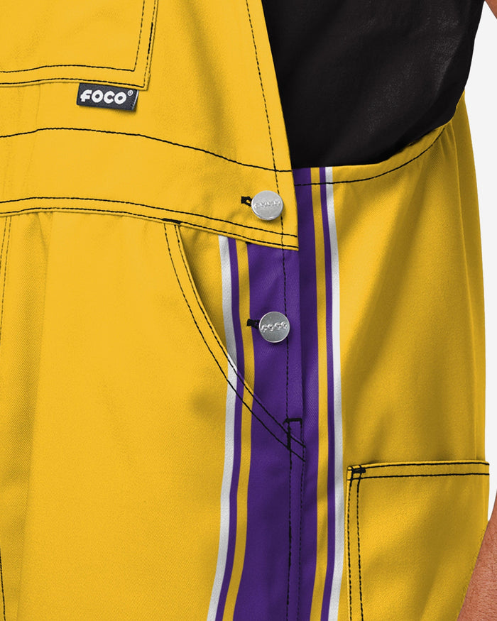 Los Angeles Lakers Mens Team Stripe Bib Overalls FOCO - FOCO.com