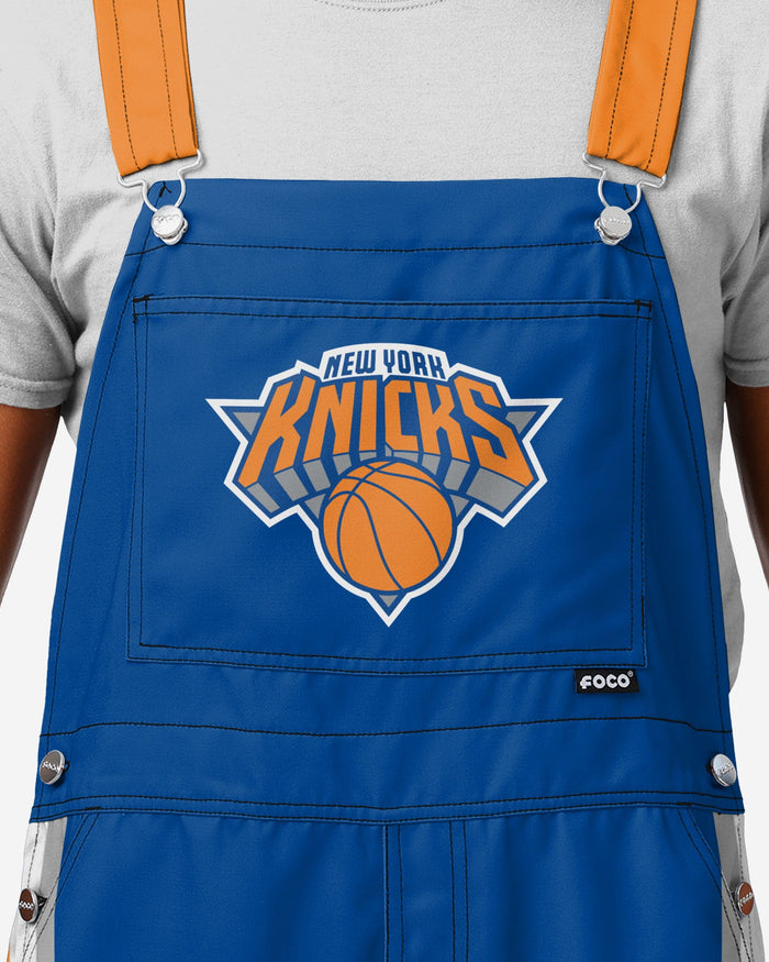 New York Knicks Mens Team Stripe Bib Overalls FOCO - FOCO.com