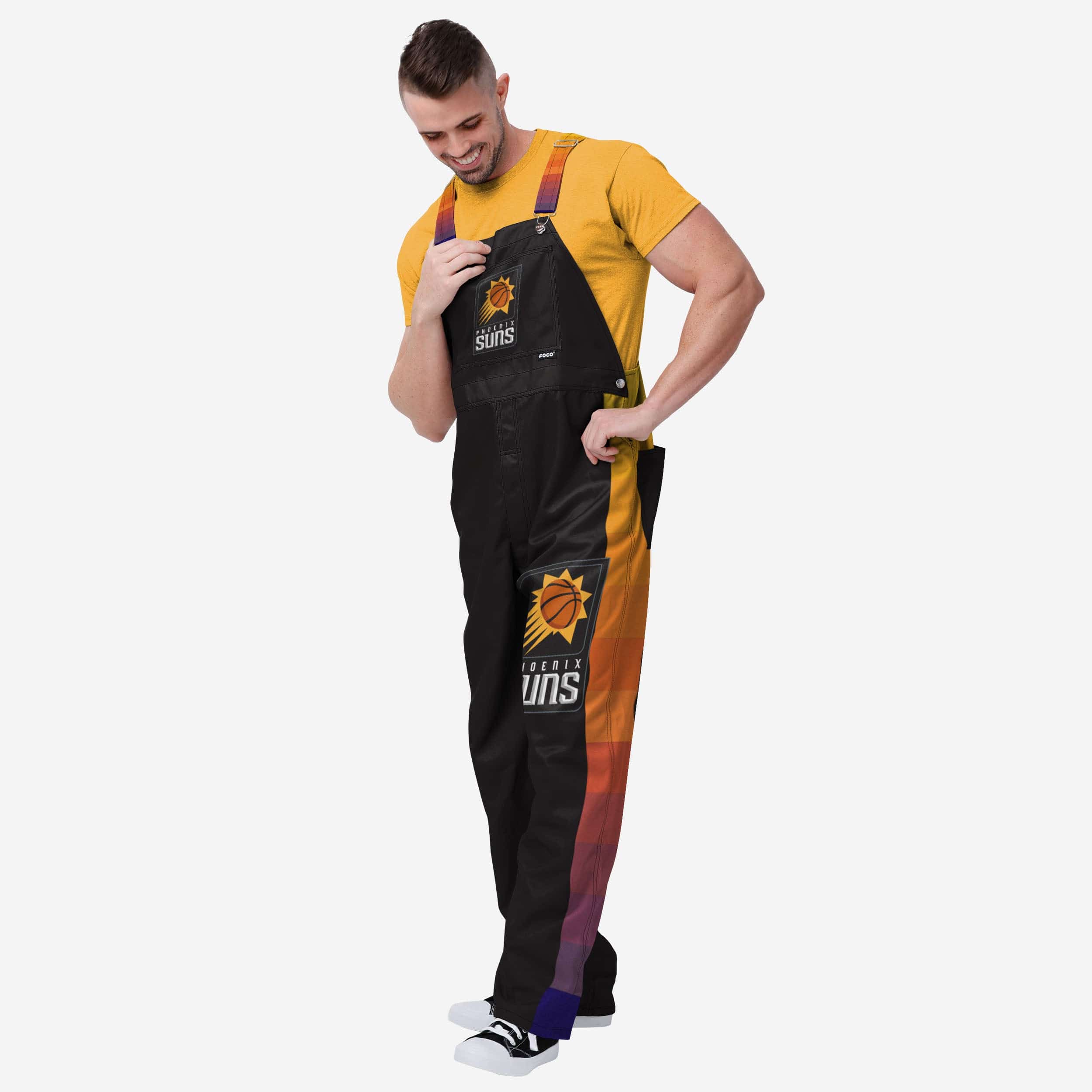 Phoenix Suns Mens Team Stripe Bib Overalls FOCO