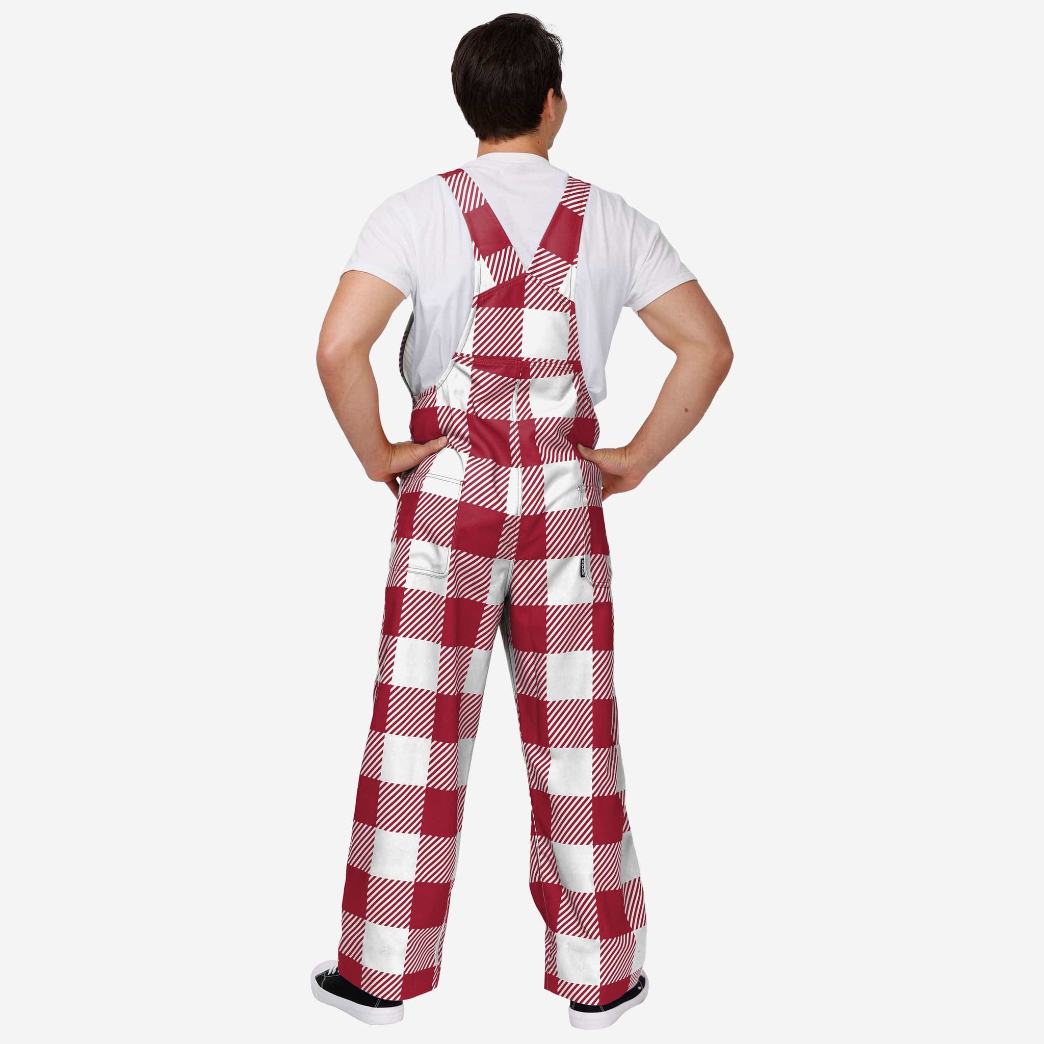 Oklahoma Sooners Mens Plaid Bib Overalls FOCO