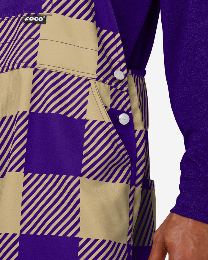 Washington Huskies Mens Plaid Bib Overalls FOCO - FOCO.com