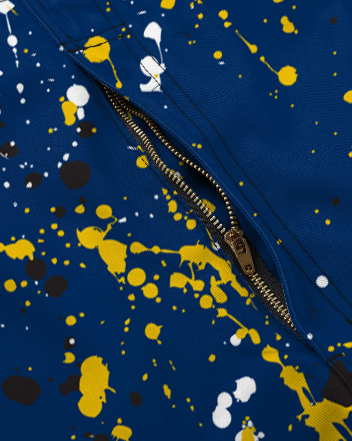 Michigan Wolverines Mens Paint Splatter Bib Overalls FOCO - FOCO.com