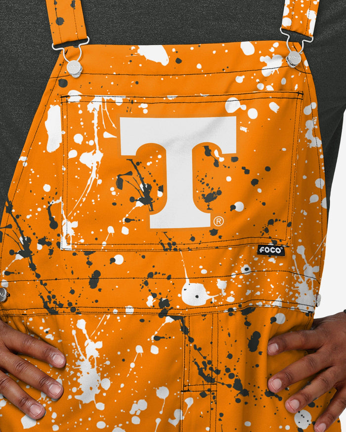 Tennessee Volunteers Mens Paint Splatter Bib Overalls FOCO - FOCO.com