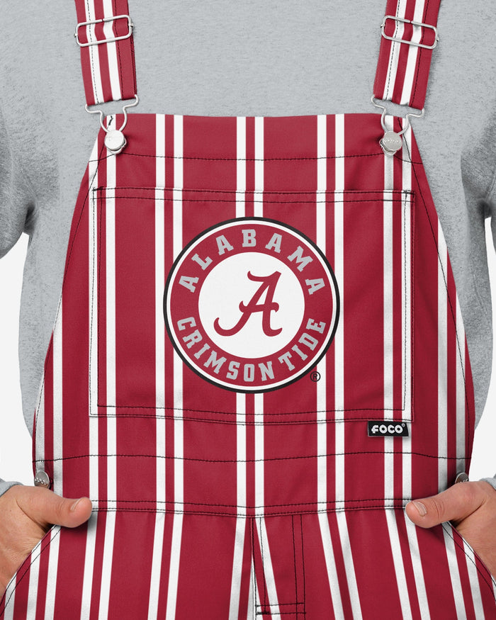 Alabama Crimson Tide Mens Sideline Spirit Bib Overalls FOCO - FOCO.com