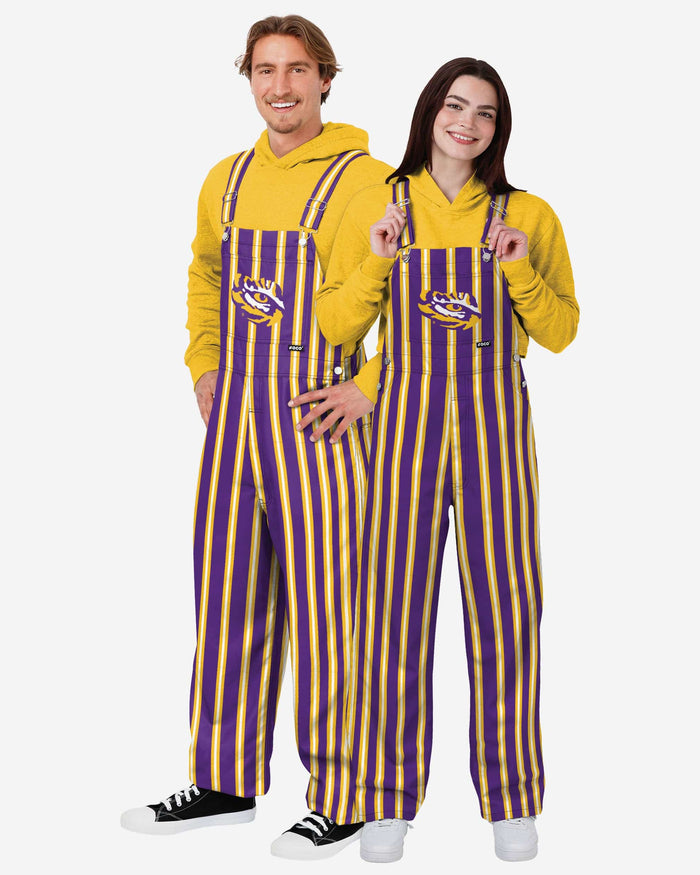LSU Tigers Mens Sideline Spirit Bib Overalls FOCO - FOCO.com