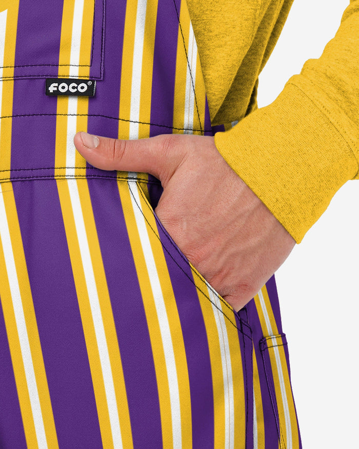 LSU Tigers Mens Sideline Spirit Bib Overalls FOCO - FOCO.com