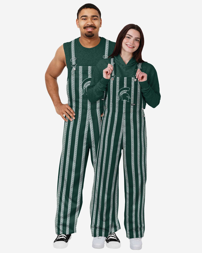 Michigan State Spartans Mens Sideline Spirit Bib Overalls FOCO - FOCO.com