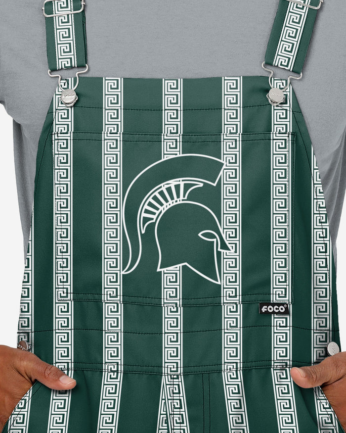 Michigan State Spartans Mens Sideline Spirit Bib Overalls FOCO - FOCO.com
