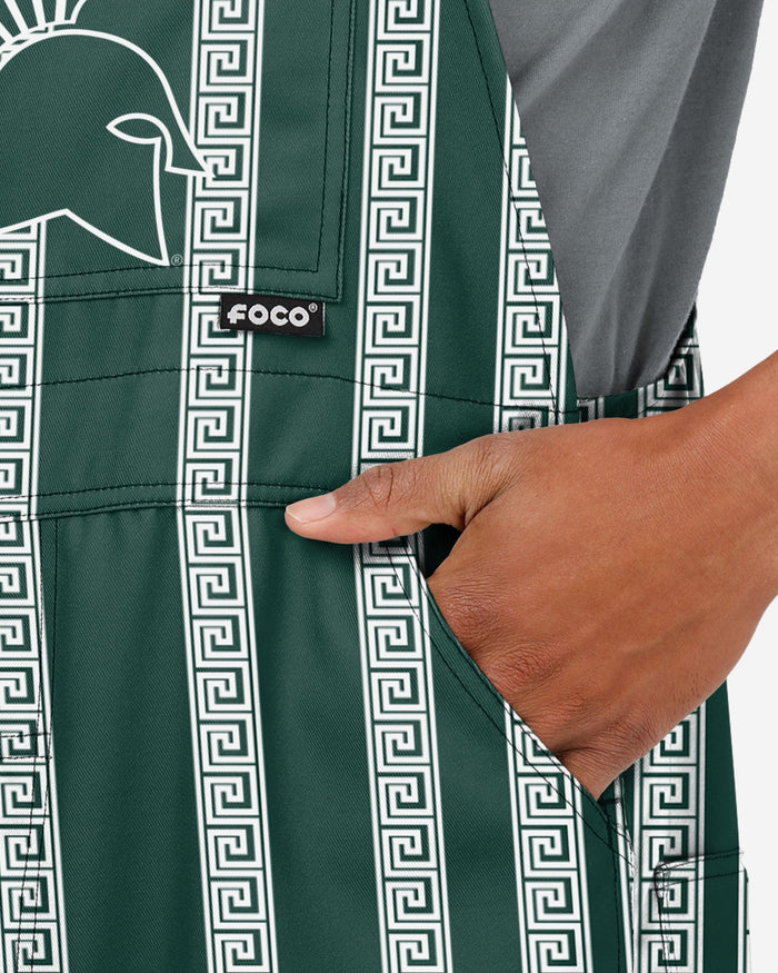 Michigan State Spartans Mens Sideline Spirit Bib Overalls FOCO - FOCO.com