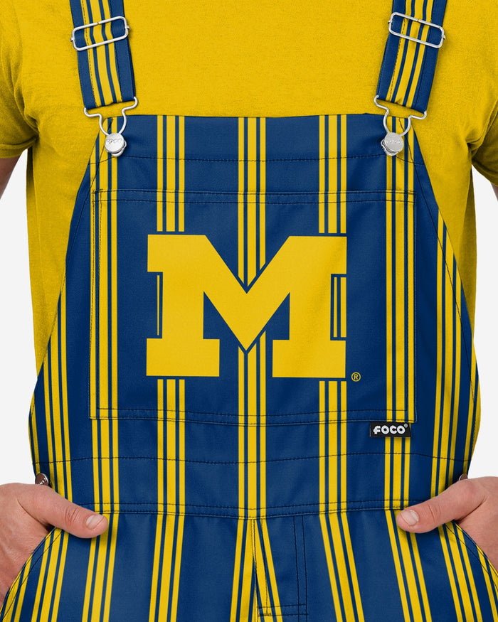 Michigan Wolverines Mens Sideline Spirit Bib Overalls FOCO - FOCO.com