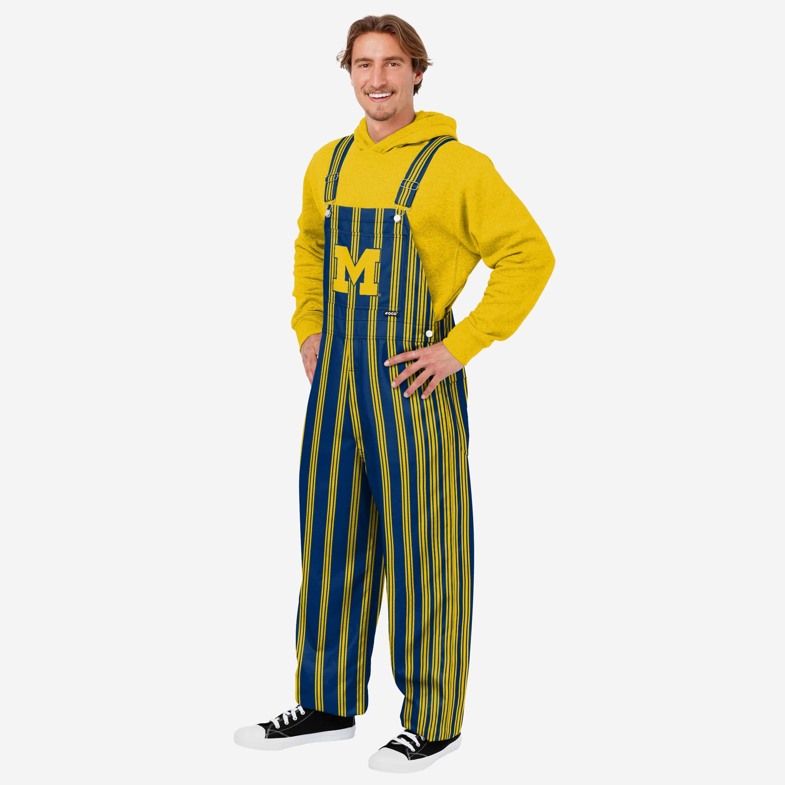 Michigan Wolverines Mens Sideline Spirit Bib Overalls FOCO