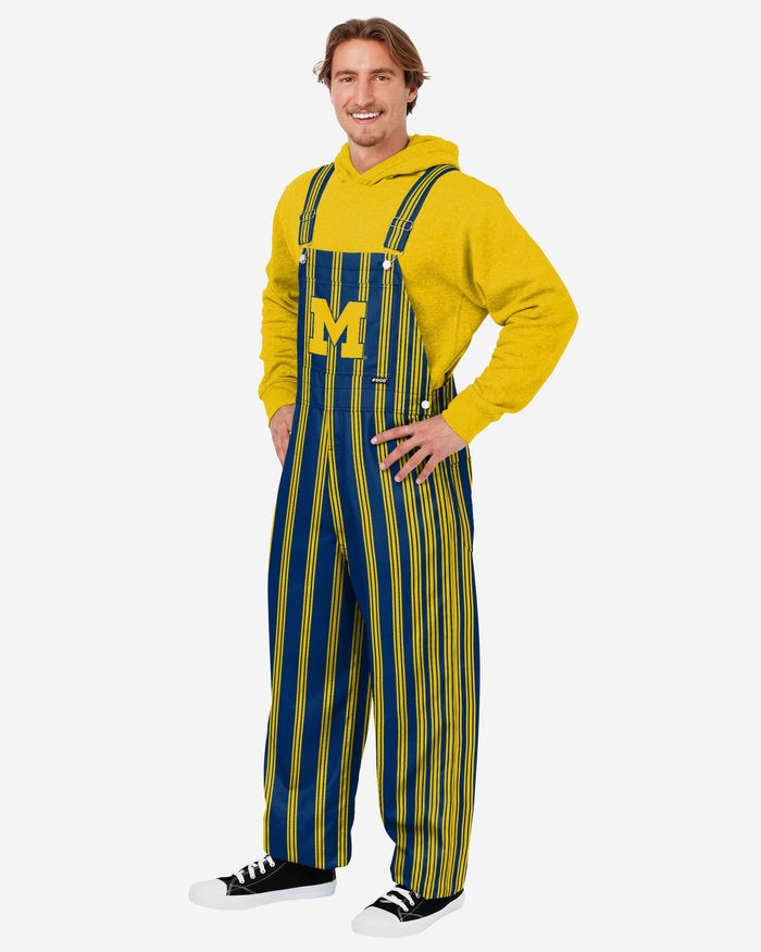 Michigan Wolverines Mens Sideline Spirit Bib Overalls FOCO S - FOCO.com