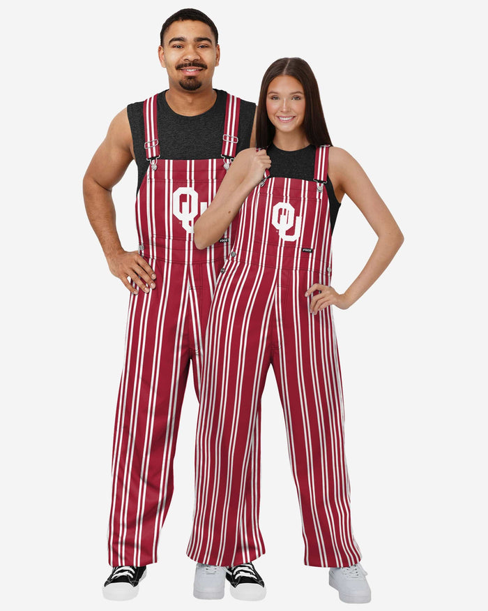 Oklahoma Sooners Mens Sideline Spirit Bib Overalls FOCO - FOCO.com