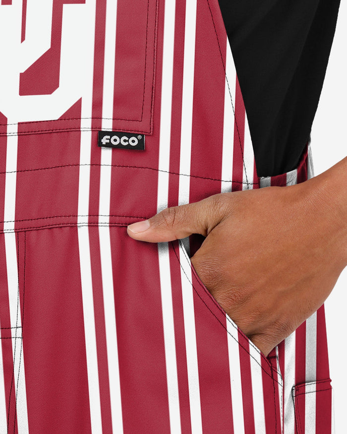 Oklahoma Sooners Mens Sideline Spirit Bib Overalls FOCO - FOCO.com