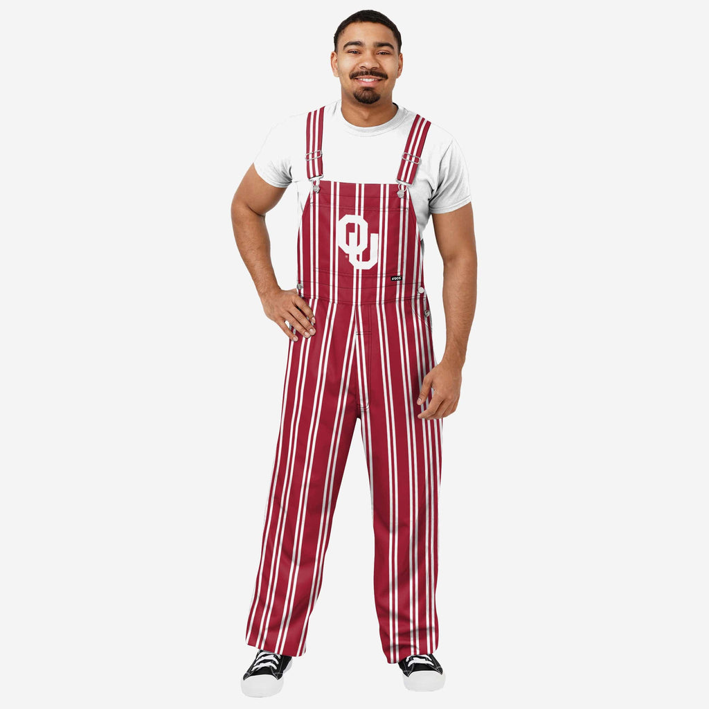 Oklahoma Sooners Mens Sideline Spirit Bib Overalls FOCO S - FOCO.com
