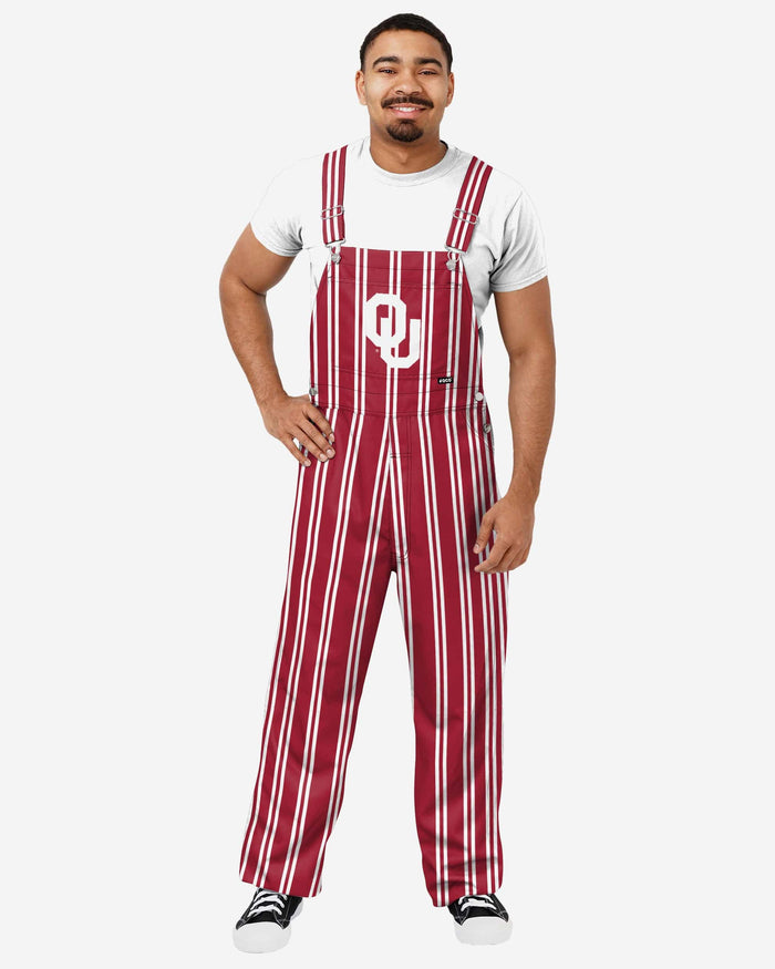 Oklahoma Sooners Mens Sideline Spirit Bib Overalls FOCO S - FOCO.com