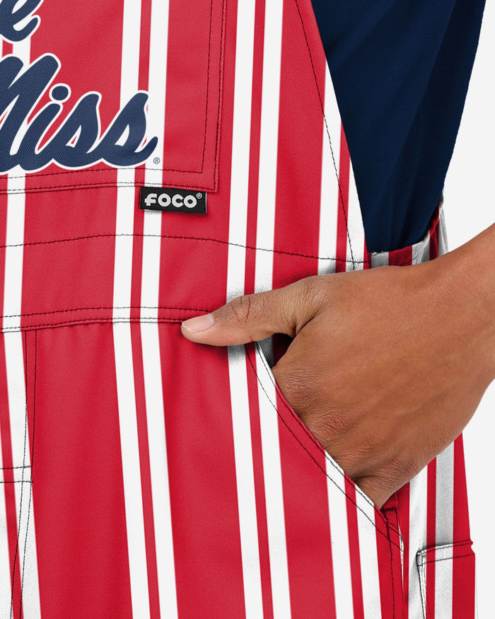 Ole Miss Rebels Mens Sideline Spirit Bib Overalls FOCO - FOCO.com