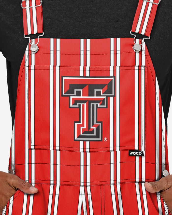 Texas Tech Red Raiders Mens Sideline Spirit Bib Overalls FOCO - FOCO.com