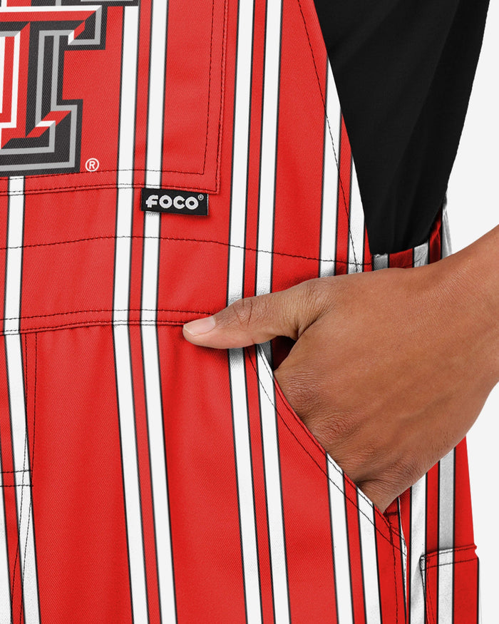 Texas Tech Red Raiders Mens Sideline Spirit Bib Overalls FOCO - FOCO.com