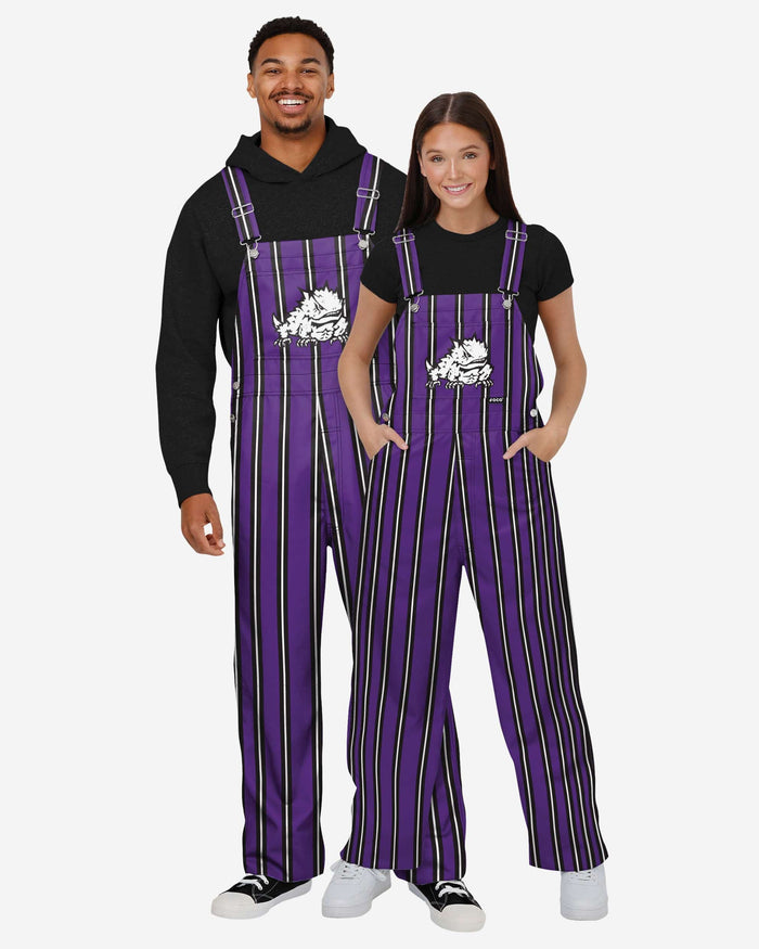 TCU Horned Frogs Mens Sideline Spirit Bib Overalls FOCO - FOCO.com