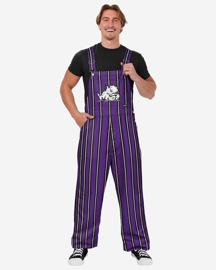 TCU Horned Frogs Mens Sideline Spirit Bib Overalls FOCO S - FOCO.com
