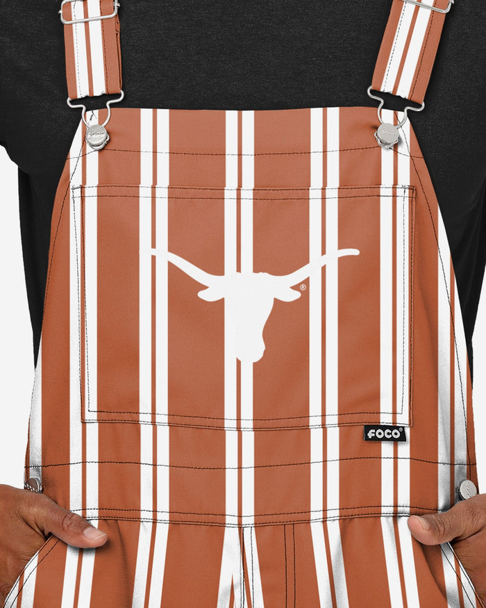 Texas Longhorns Mens Sideline Spirit Bib Overalls FOCO - FOCO.com