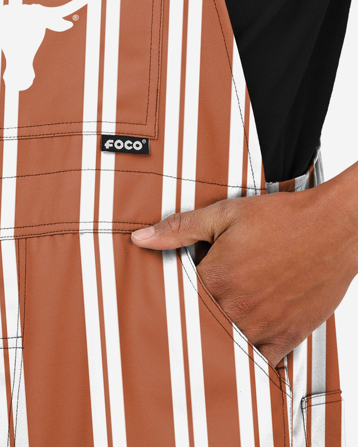 Texas Longhorns Mens Sideline Spirit Bib Overalls FOCO - FOCO.com