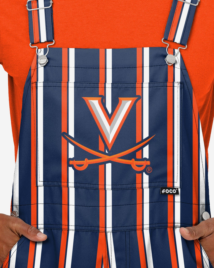 Virginia Cavaliers Mens Sideline Spirit Bib Overalls FOCO - FOCO.com
