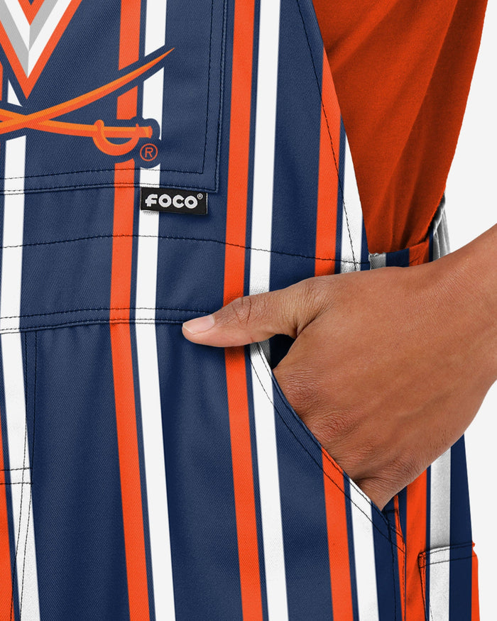 Virginia Cavaliers Mens Sideline Spirit Bib Overalls FOCO - FOCO.com