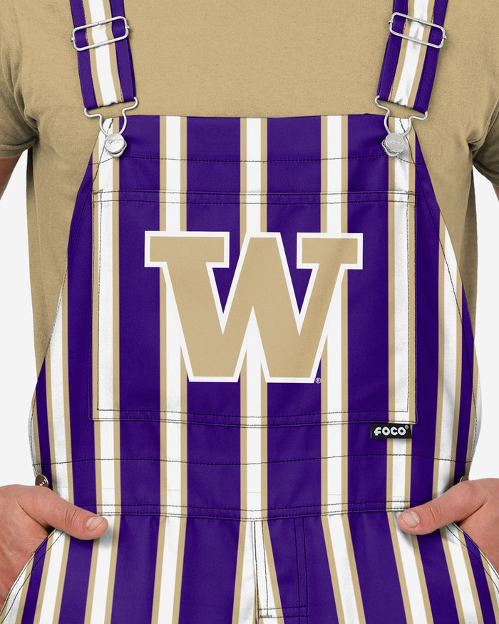 Washington Huskies Mens Sideline Spirit Bib Overalls FOCO - FOCO.com