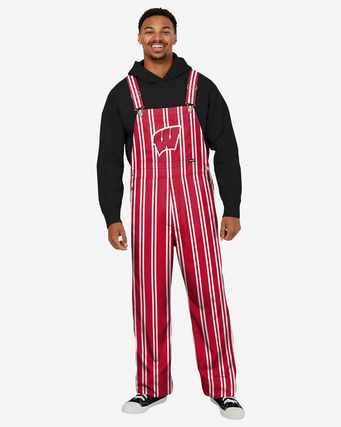 Wisconsin Badgers Mens Sideline Spirit Bib Overalls FOCO S - FOCO.com