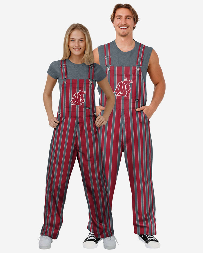 Washington State Cougars Mens Sideline Spirit Bib Overalls FOCO - FOCO.com