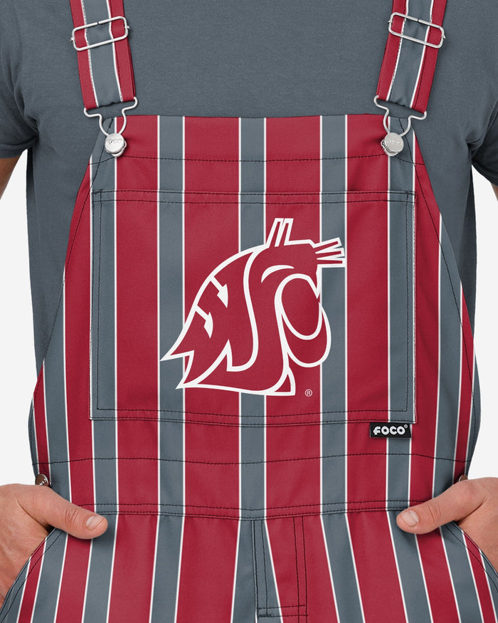 Washington State Cougars Mens Sideline Spirit Bib Overalls FOCO - FOCO.com