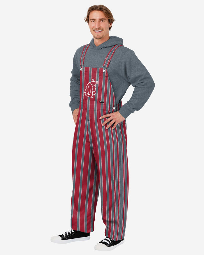 Washington State Cougars Mens Sideline Spirit Bib Overalls FOCO S - FOCO.com