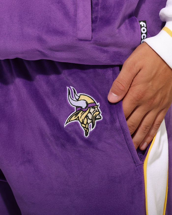 Minnesota Vikings Two Tone Velour Pants FOCO S - FOCO.com
