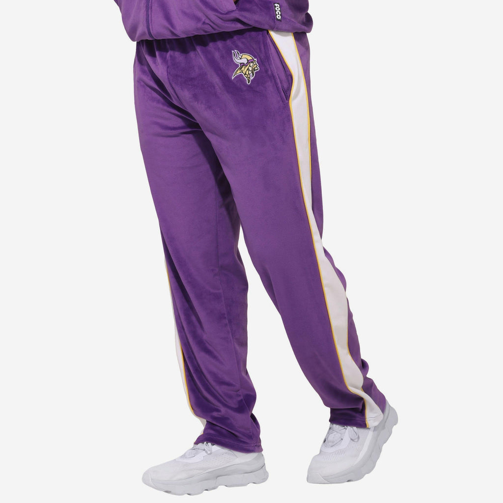 Minnesota Vikings Two Tone Velour Pants FOCO S - FOCO.com