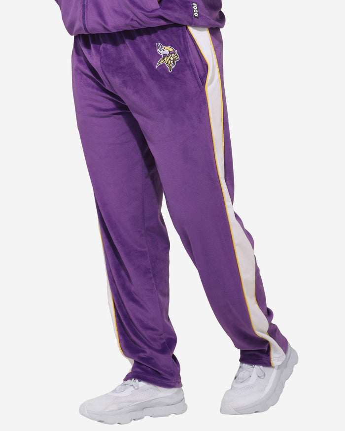 Minnesota Vikings Two Tone Velour Pants FOCO S - FOCO.com