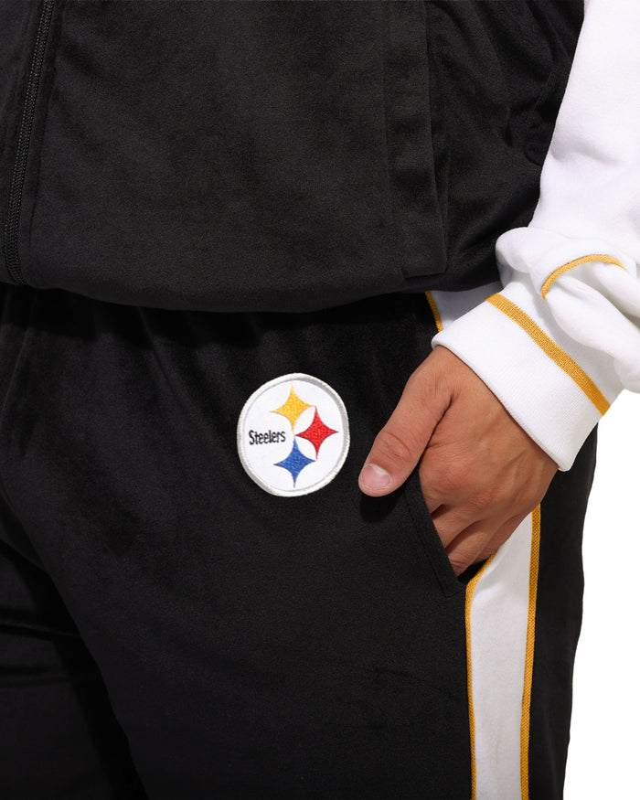 Pittsburgh Steelers Two Tone Velour Pants FOCO S - FOCO.com