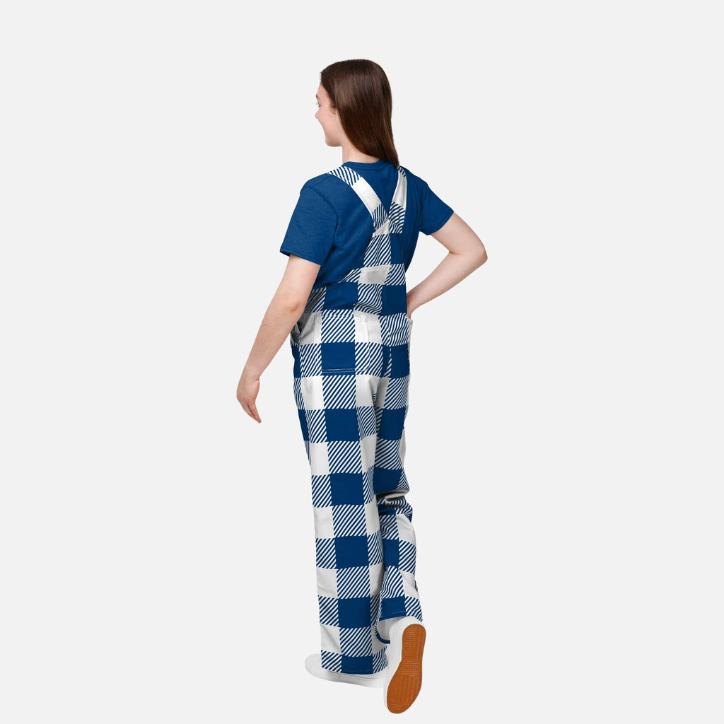 Indianapolis Colts Buffalo Youth Plaid Bib Overalls FOCO