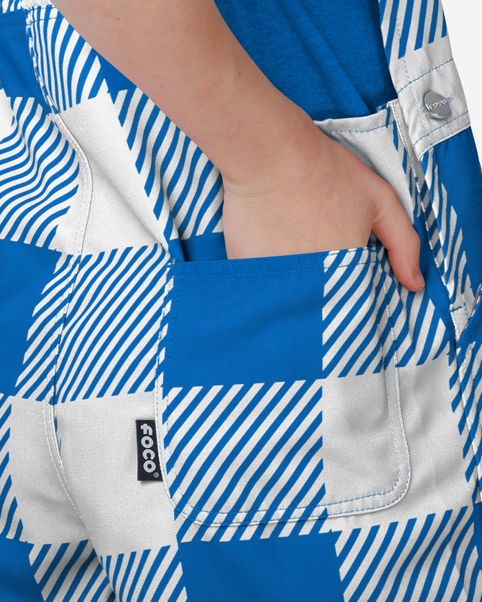 Los Angeles Chargers Buffalo Youth Plaid Bib Overalls FOCO - FOCO.com