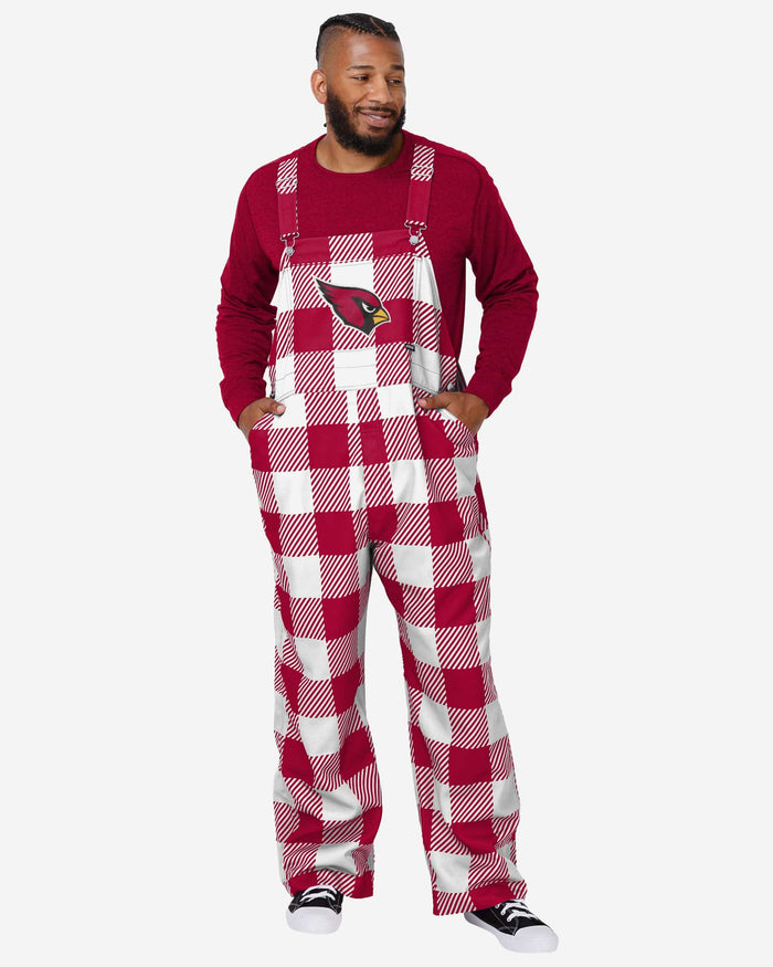 Arizona Cardinals Mens Plaid Bib Overalls FOCO S - FOCO.com