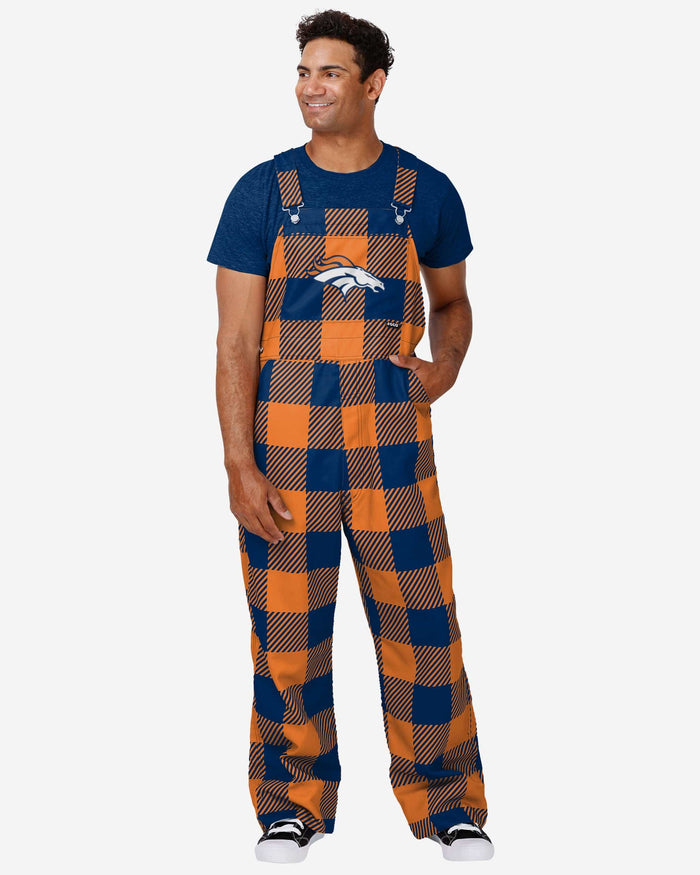 Denver Broncos Mens Plaid Bib Overalls FOCO