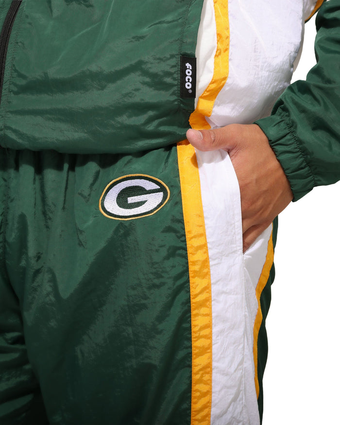 Green Bay Packers Nylon Crinkle Gameday Pants FOCO S - FOCO.com