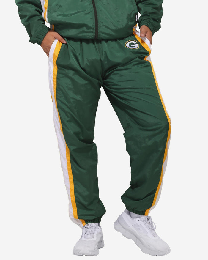 Green Bay Packers Nylon Crinkle Gameday Pants FOCO S - FOCO.com