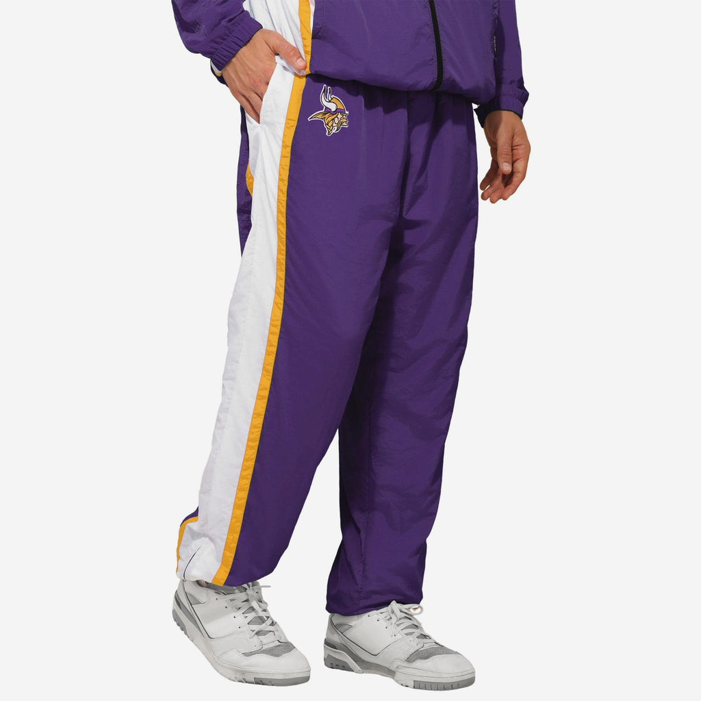 Minnesota Vikings Nylon Crinkle Gameday Pants FOCO S - FOCO.com