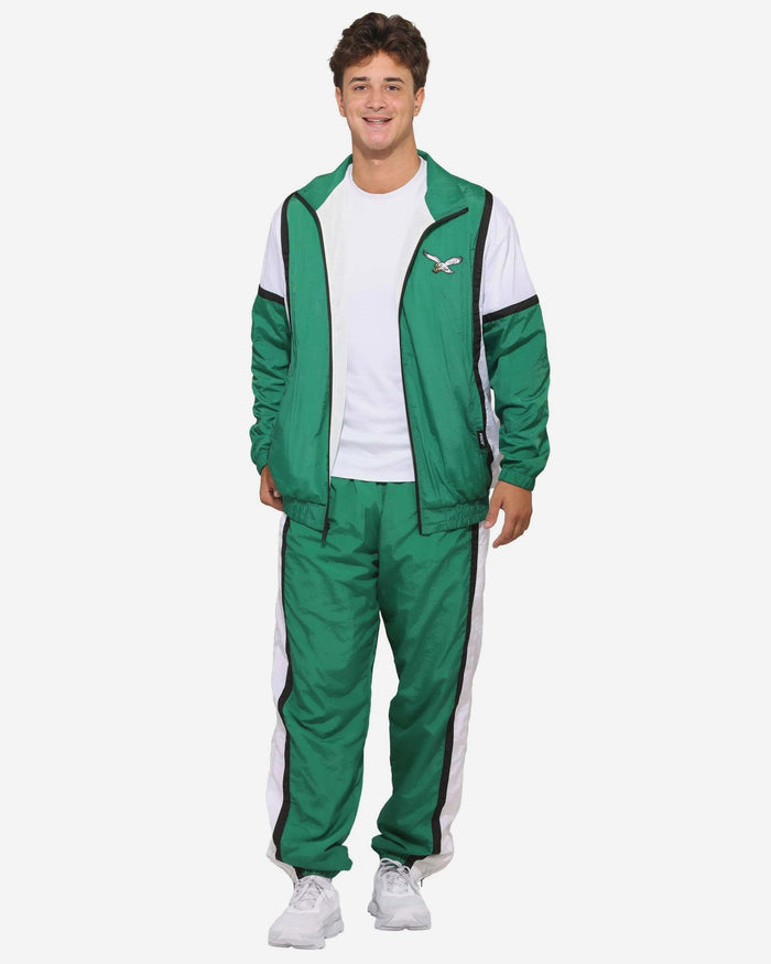 Philadelphia Eagles Kelly Green Nylon Crinkle Gameday Pants FOCO S - FOCO.com