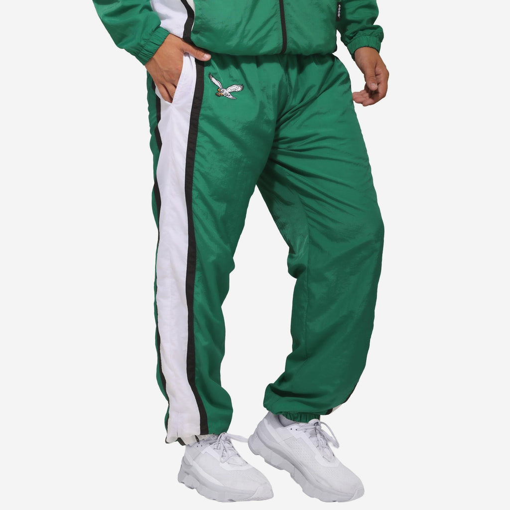 Philadelphia Eagles Kelly Green Nylon Crinkle Gameday Pants FOCO S - FOCO.com