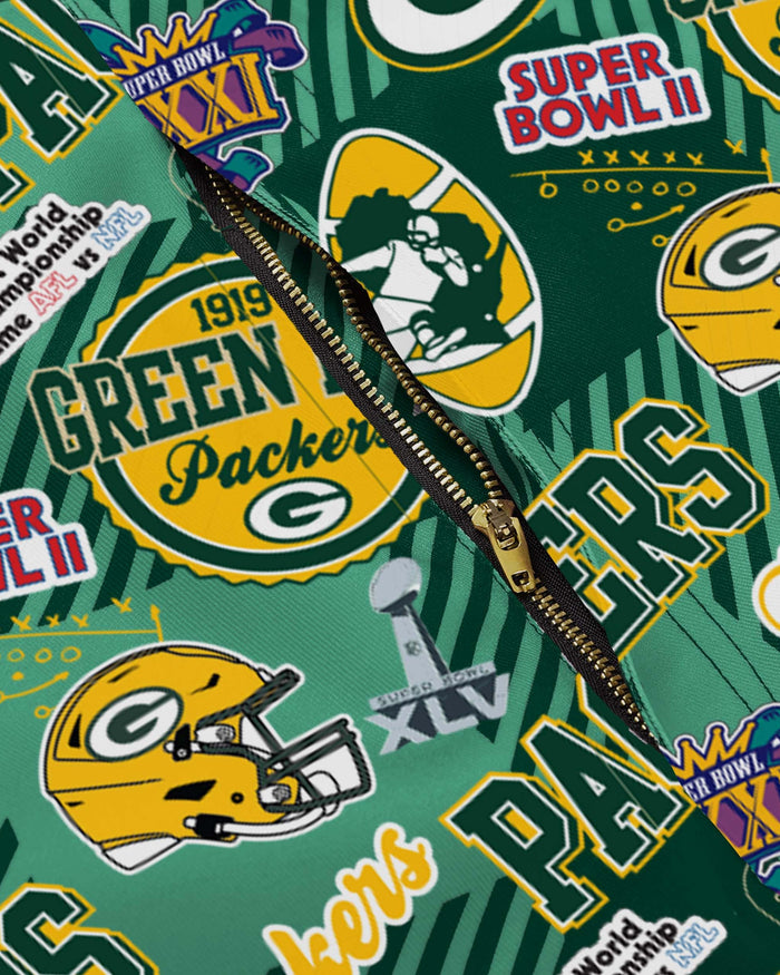 Green Bay Packers Mens Historic Print Bib Overalls FOCO - FOCO.com