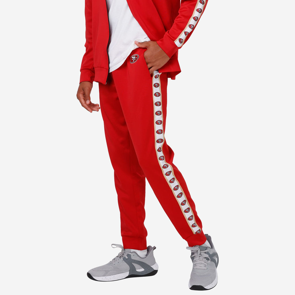 San Francisco 49ers Stripe Logo Track Pants FOCO S - FOCO.com