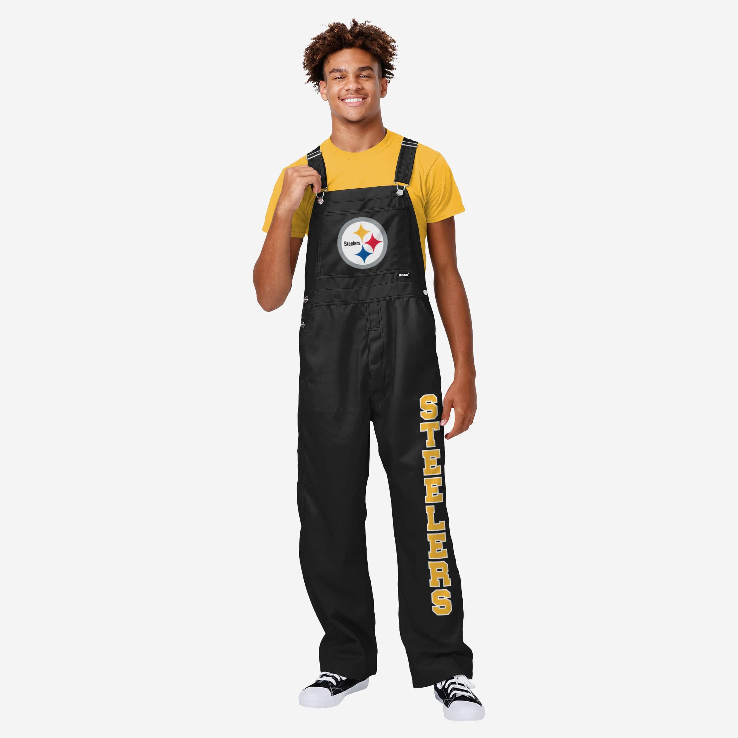 Kobelco Steelers ウォームアップウェア 4XO The Wild Collective Women's Pittsburgh Steelers Black Oversized